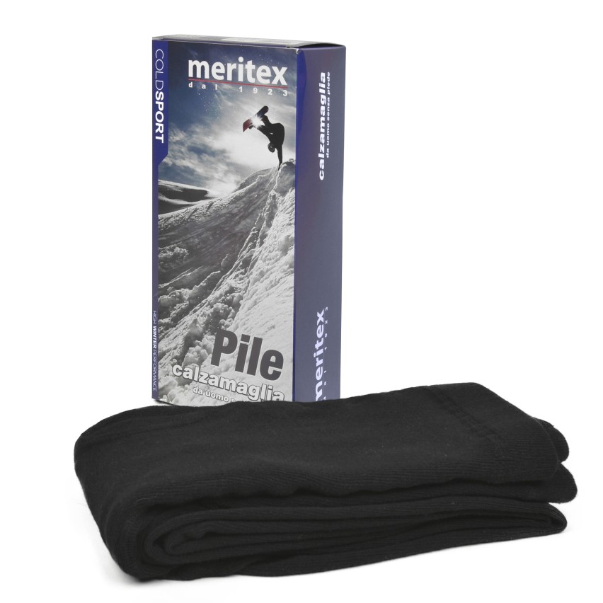 Calzamaglia uomo in pile caldissimo con apertura Meritex 915 nero