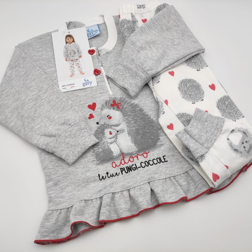 Pigiama Gary bimba Neonata cotone felpato H10024