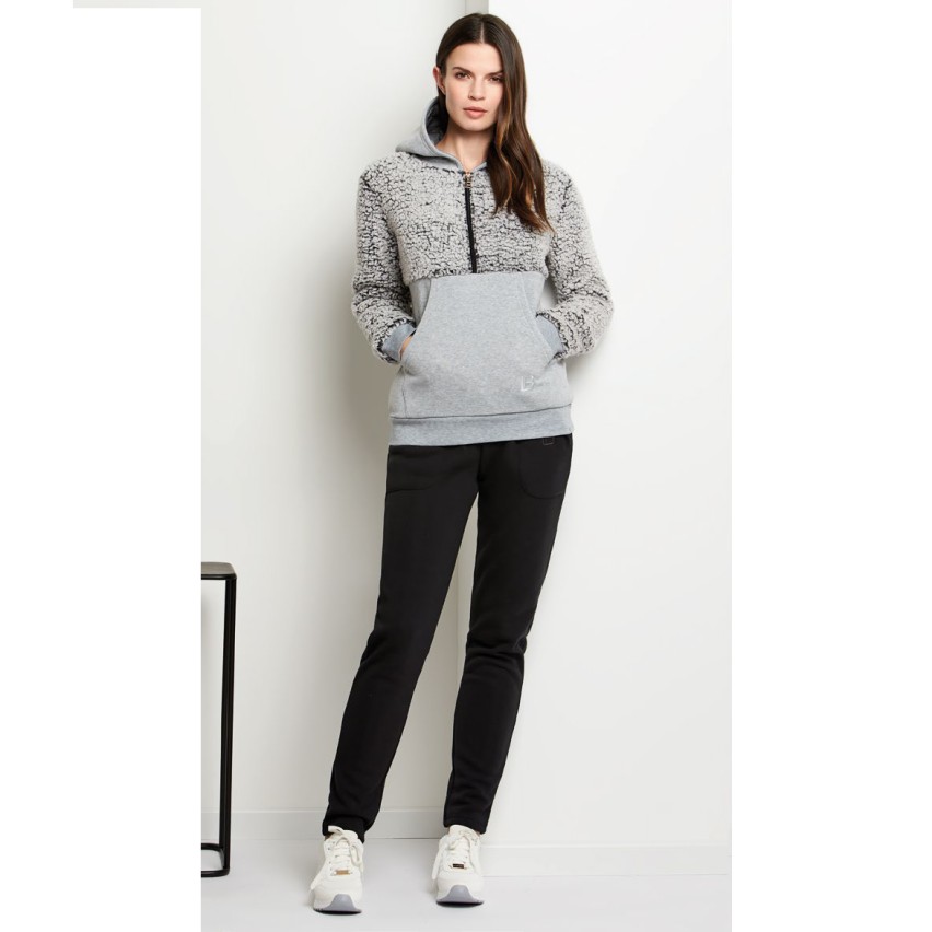 Tuta donna felpata grgio/nero Laura Biagiotti BOS 96591S 