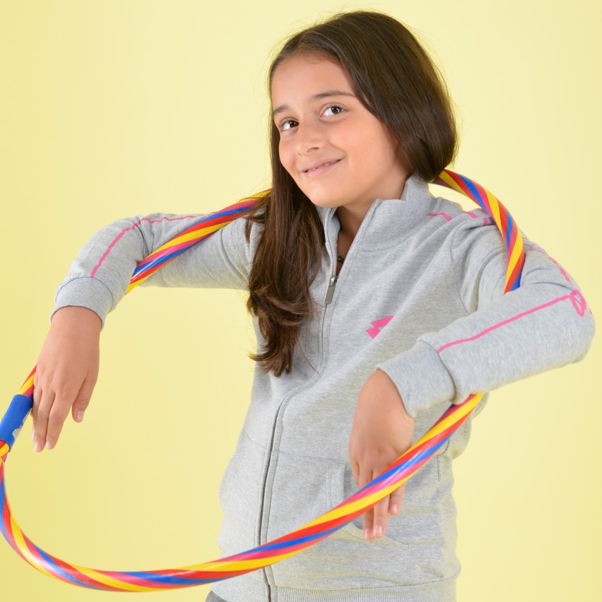 Tuta bambina ragazza Lotto LA2001 zip cotone felpato tuta grigio