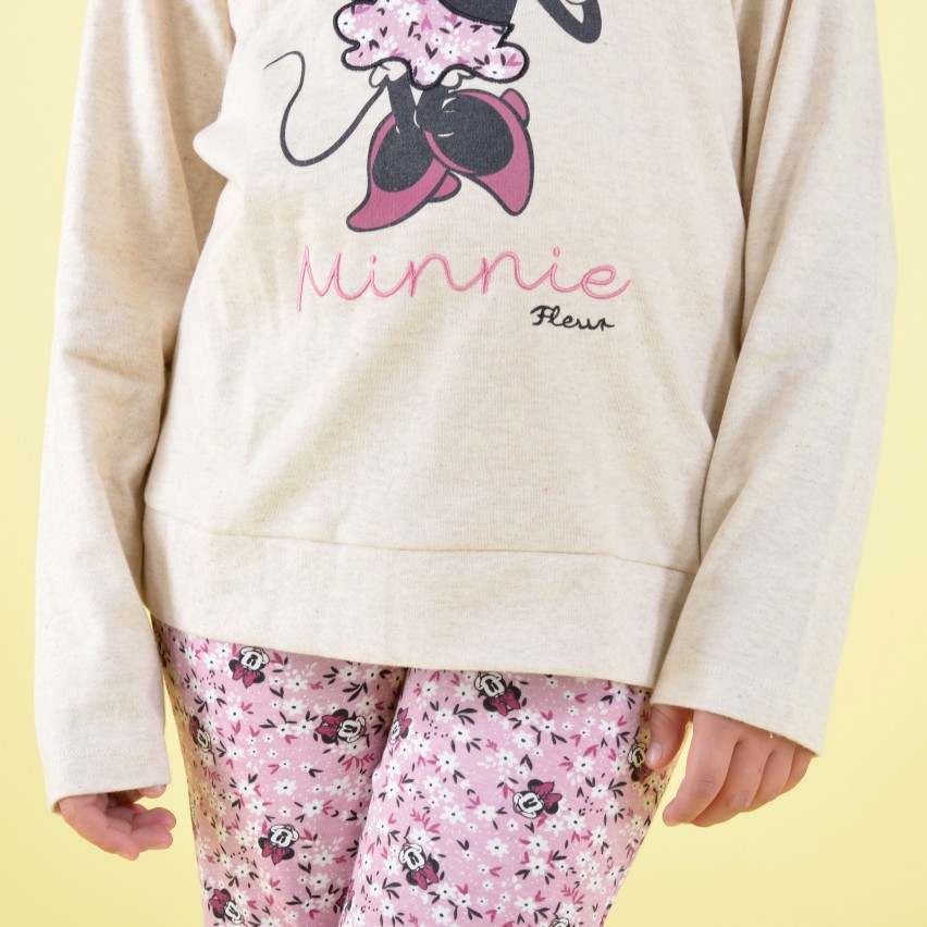 Pigiama bambina invernale Disney minnie 56462 caldo cotone