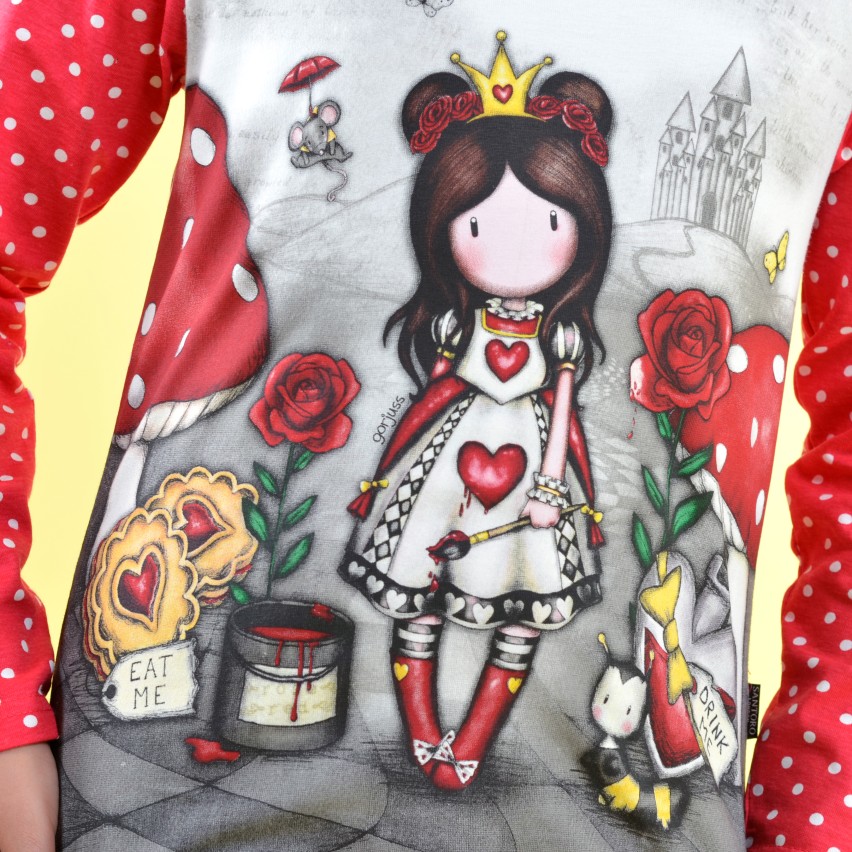 Pigiama bambina invernale Santoro Gorjuss 56619 caldo cotone pois