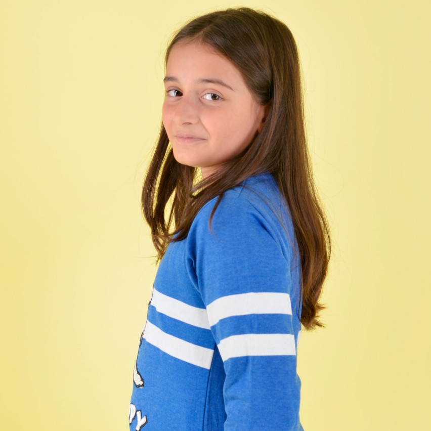 Pigiama bimba Disney 54386 caldo cotone azzurro Brontolo 