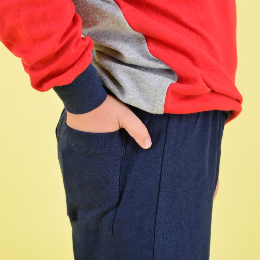 Pigiama bambino ragazzo Navigare B215656 caldo cotone grigio melange