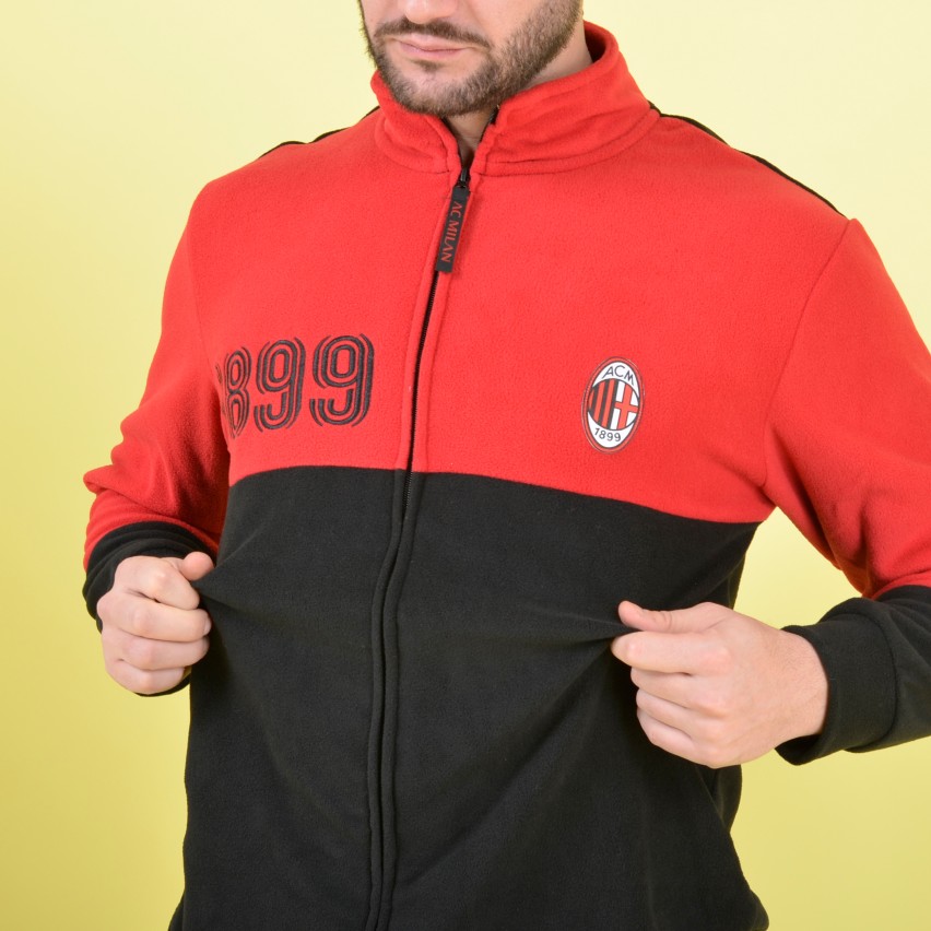Pigiama uomo stile tuta Milan Pile PIGMP101030 rosso