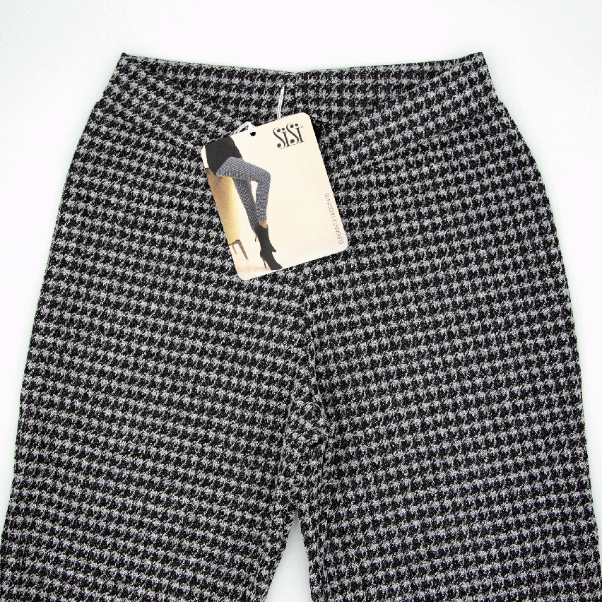 Leggings pantalone donna Sisi Elegante pied de poule viscosa