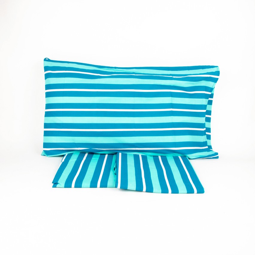 Completo letto Pompea Tidy lenzuola sopra sotto con angoli federa verde