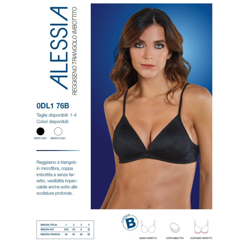 Reggiseno triangolo imbottito Liabel Alessia senza ferretto microfibra