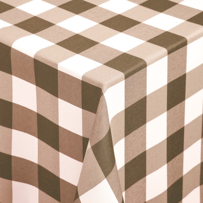 Tovaglia Sommaruga Francy no stiro rettangolare trama quadri dis D beige