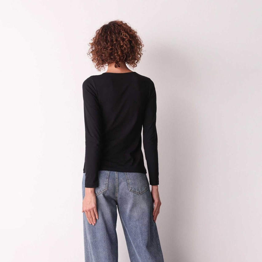 Maglia donna scollo a v pizzo Cotonella ADD10