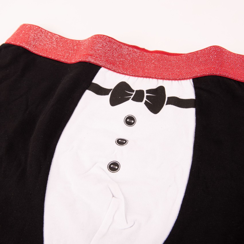 Boxer uomo + Tanga donna + 2 flute - intimo regalo natale capodanno