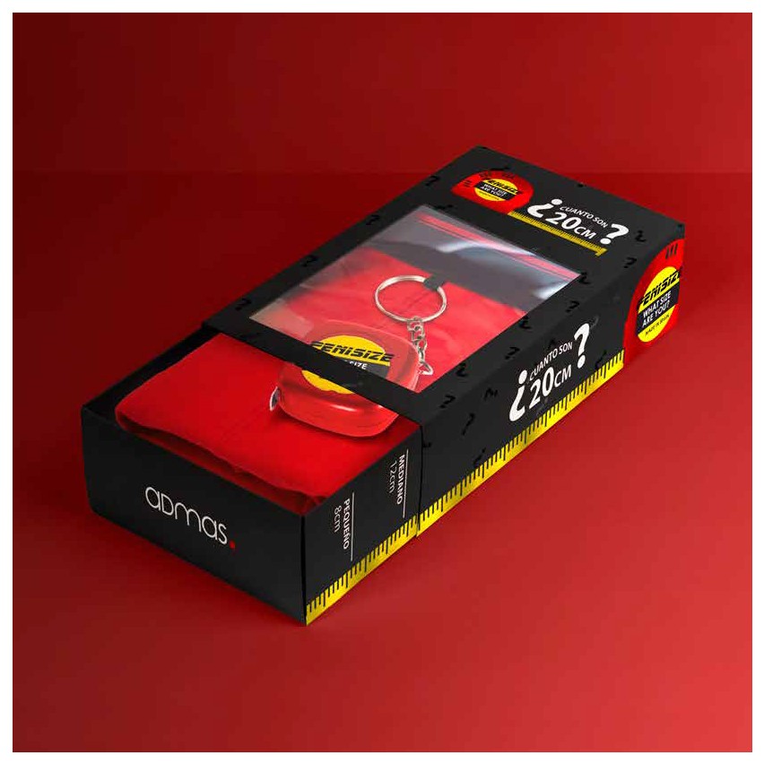 Boxer Uomo natalizio Admas 48352E rosso con centimetro