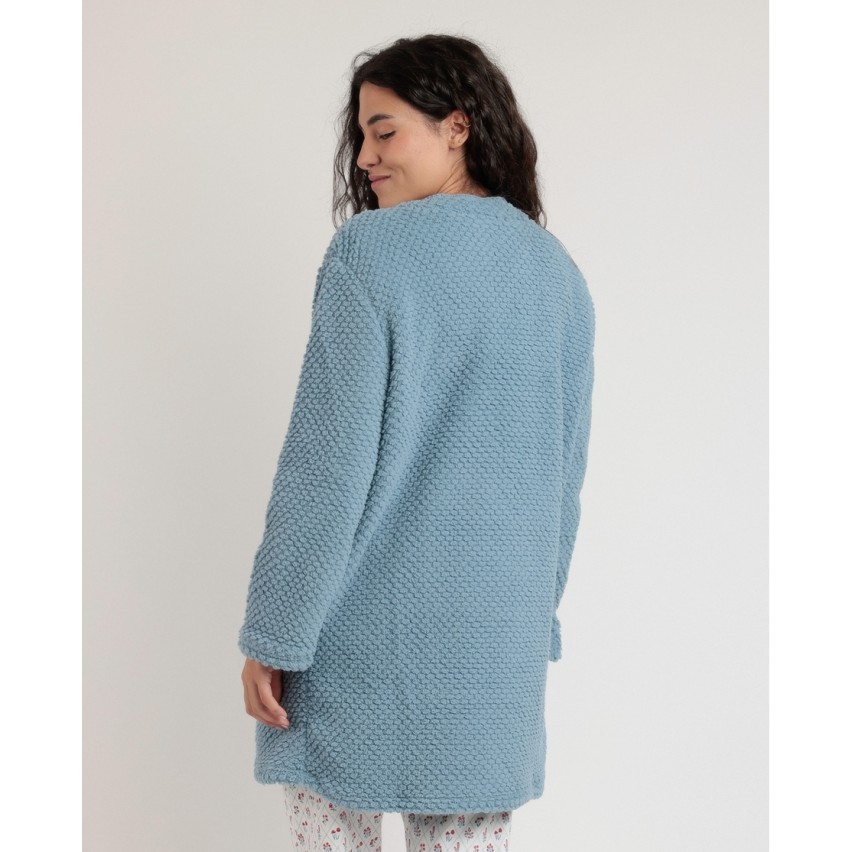 Giacca da camera donna con bottoni in pile sherpa Admas 67129