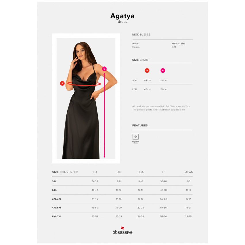 Dress abito lungo sexy schiena nuda con pizzo Obsessive Agatya