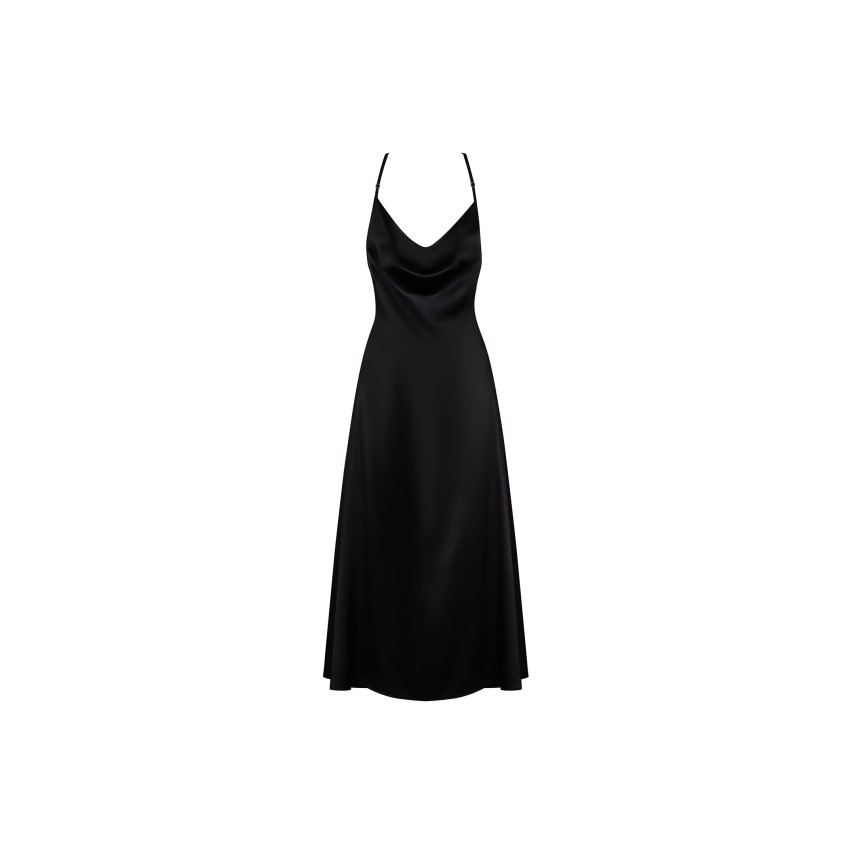 Dress abito lungo sexy schiena nuda con pizzo Obsessive Agatya