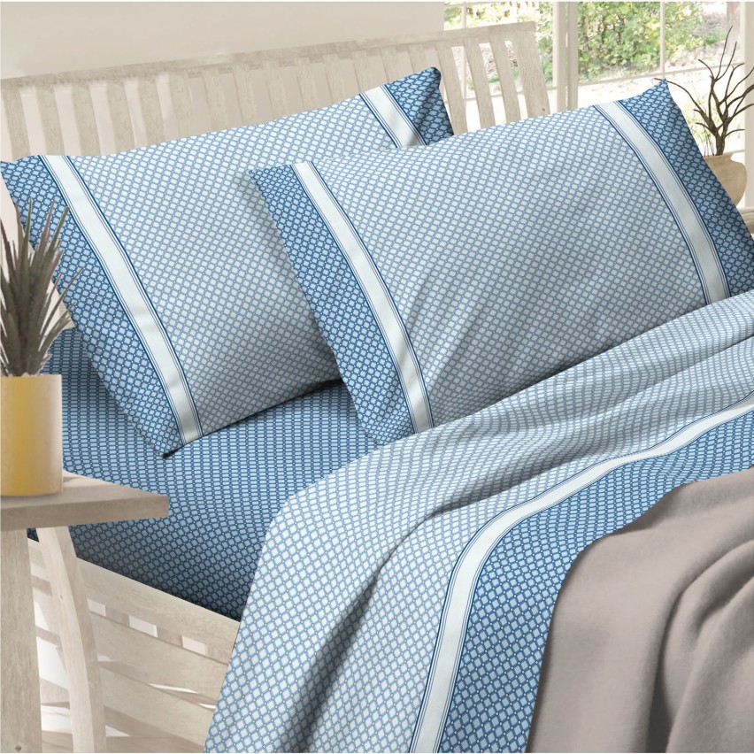 Lenzuola Preziosa letto cotone singolo matrimoniale Alba dis. 20