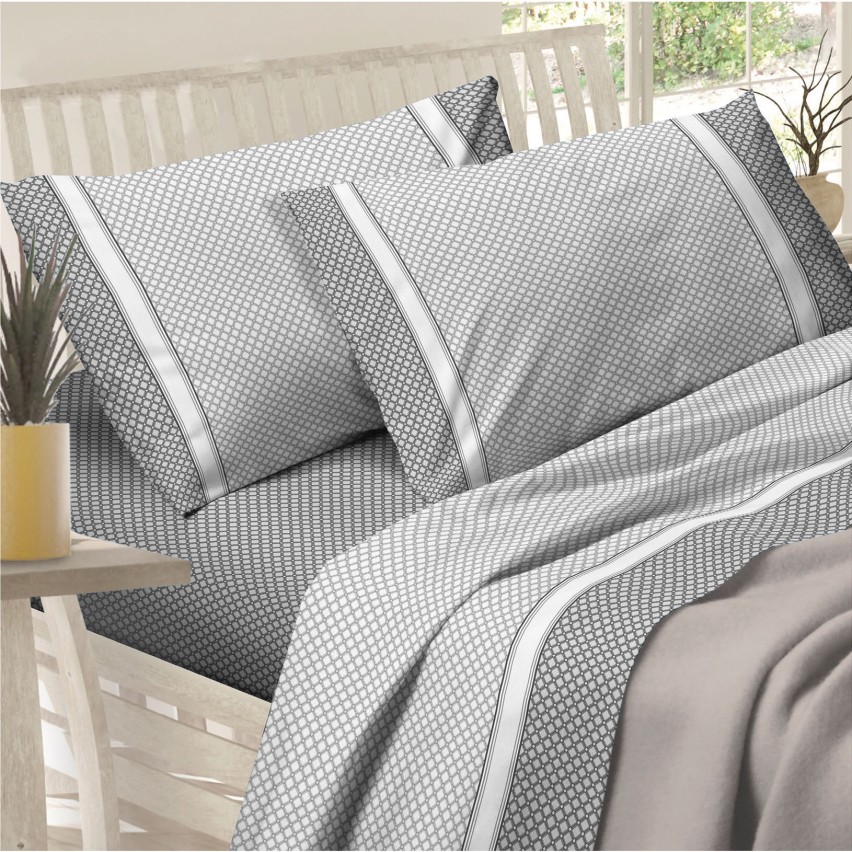 Lenzuola Preziosa letto cotone singolo matrimoniale Alba dis. 20