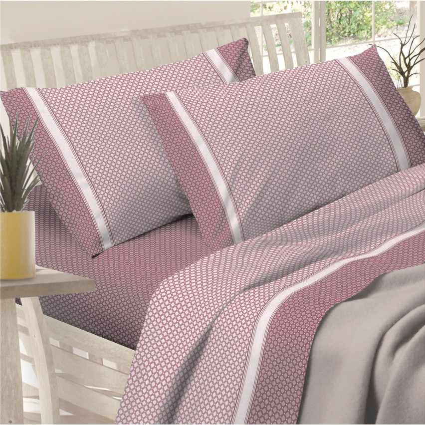 Lenzuola Preziosa letto cotone singolo matrimoniale Alba dis. 20