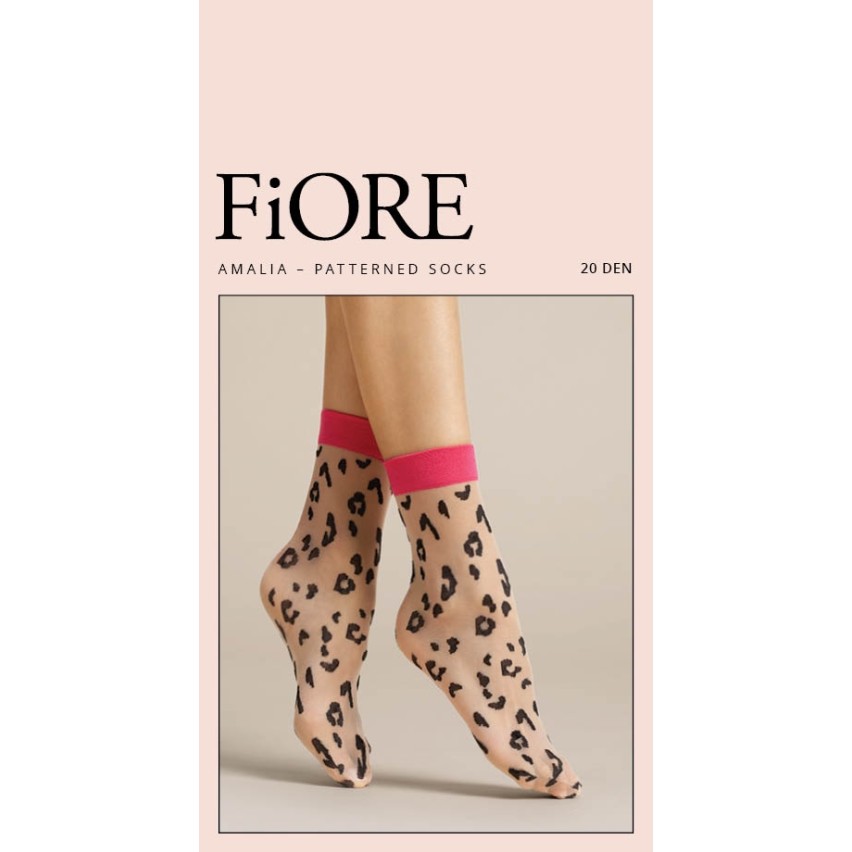 Calzini donna Fiore Amalia 20 den fantasia animalier