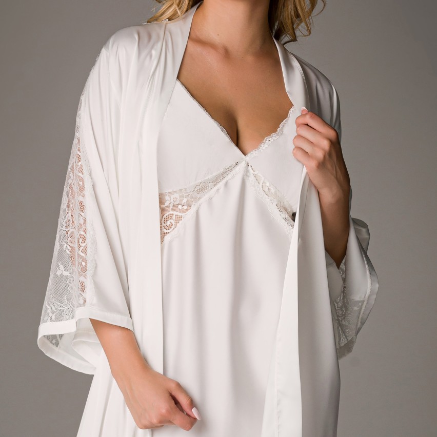 Parure sposa kimono + sottoveste pizzo Anna Lunatica
