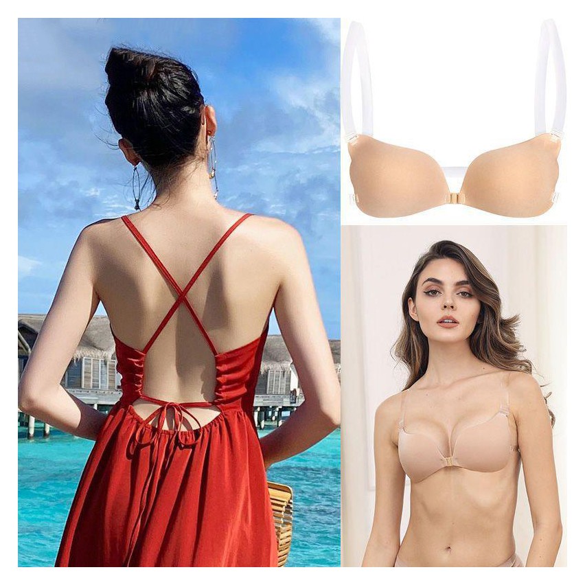 Reggiseno invisibile coppe adesive Iyali Anna schiena scoperta