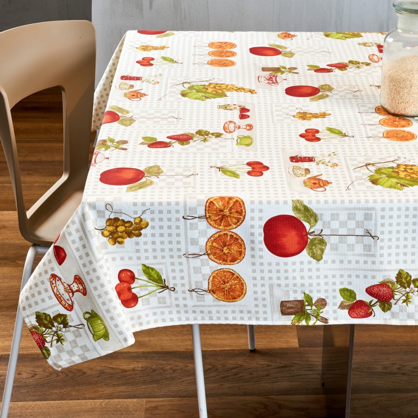 Tovaglia Vingi Armonia cod.A03 frutta in cotone