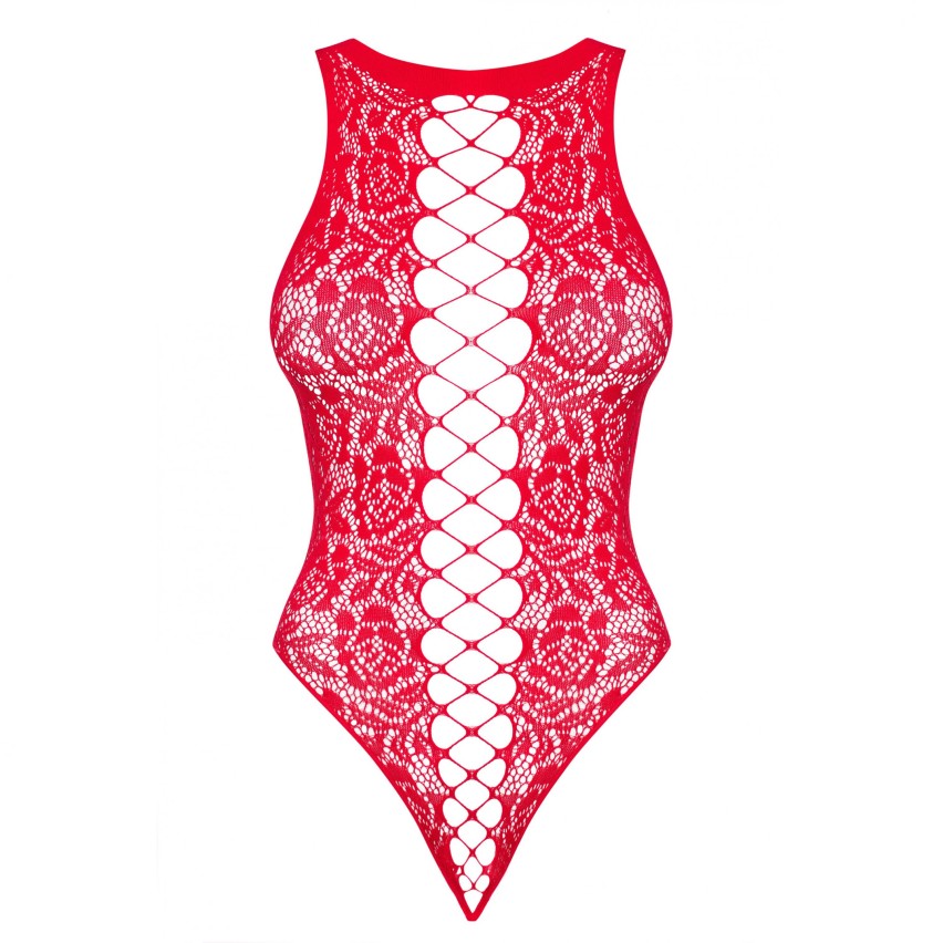 Body audace rosso a perizoma  intimo sexy Obsessive teddy B120