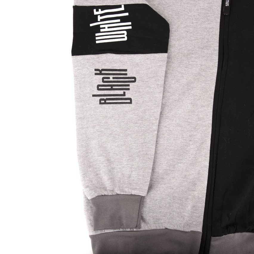 Pigiama tuta bambino Juventus zip cotone felpato B2JU15118 grigio melange