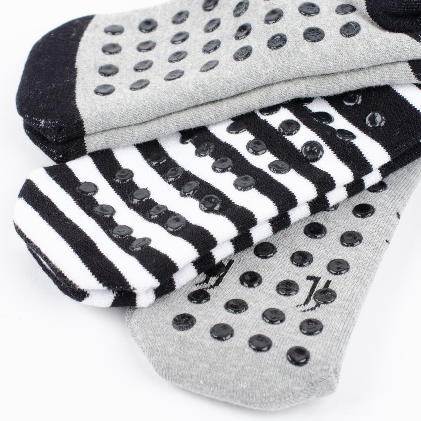 Calza corta antiscivolo bimbo Juventus B2JU611 caldo cotone 3 pz