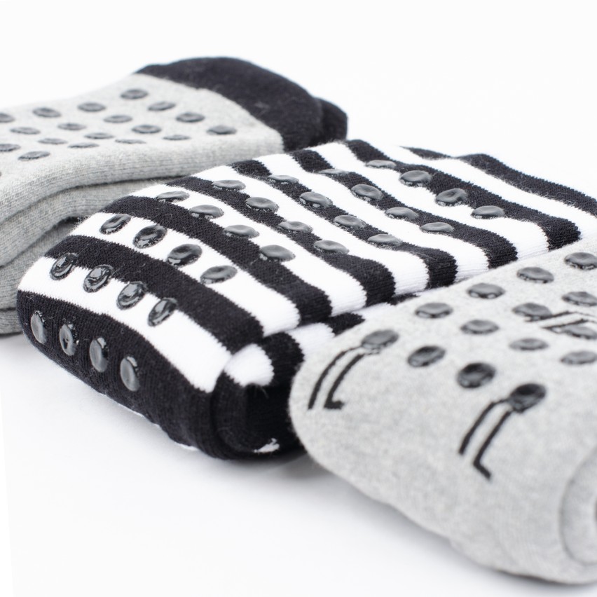 Calza corta antiscivolo bimbo Juventus B2JU611 caldo cotone 3 pz