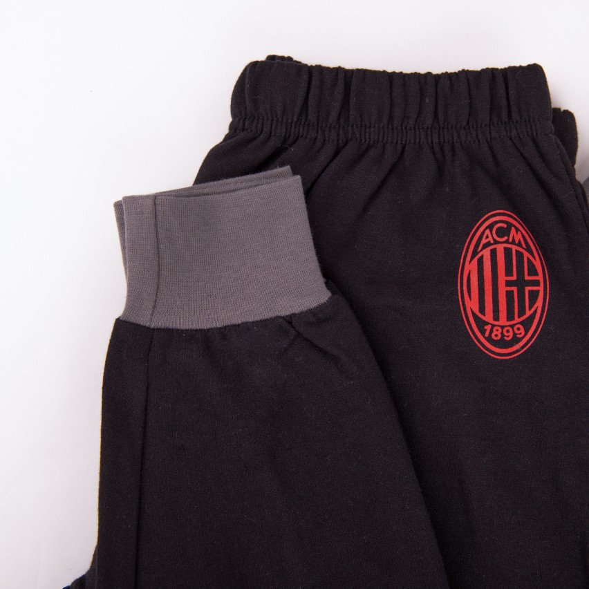 Pigiama tuta bambino Milan zip cotone felpato B2MI15117 antracite