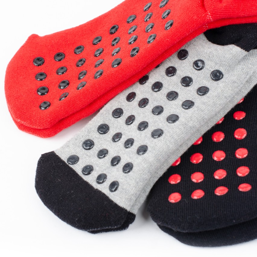 Calza corta antiscivolo bimbo Milan B2MI611 caldo cotone 3 pz