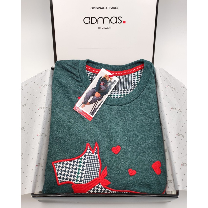 Pigiama bambina Admas 54275 caldo cotone scozzese pied de poule