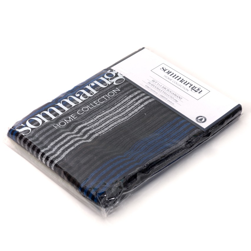 Set asciugamani viso + ospite Sommaruga BA10016 spugna velluto dis 7