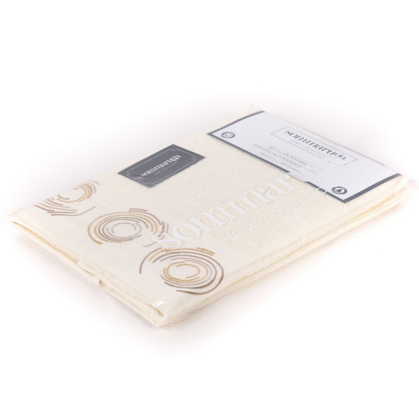 Set asciugamani viso + ospite Sommaruga BA9006 spugna dis 1 latte
