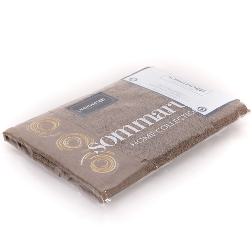 Set asciugamani viso + ospite Sommaruga BA9006 spugna dis 1 marrone