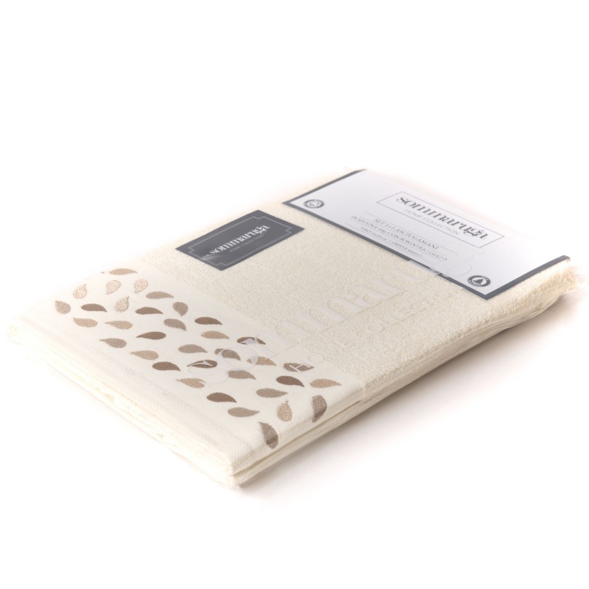 Set asciugamani viso + ospite Sommaruga BA9006 spugna dis 3 latte