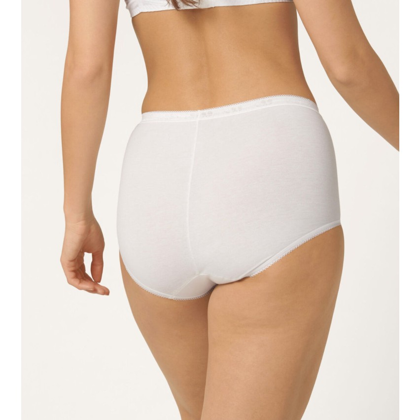 Slip donna Sloggi maxi vita alta cotone 4 pezzi