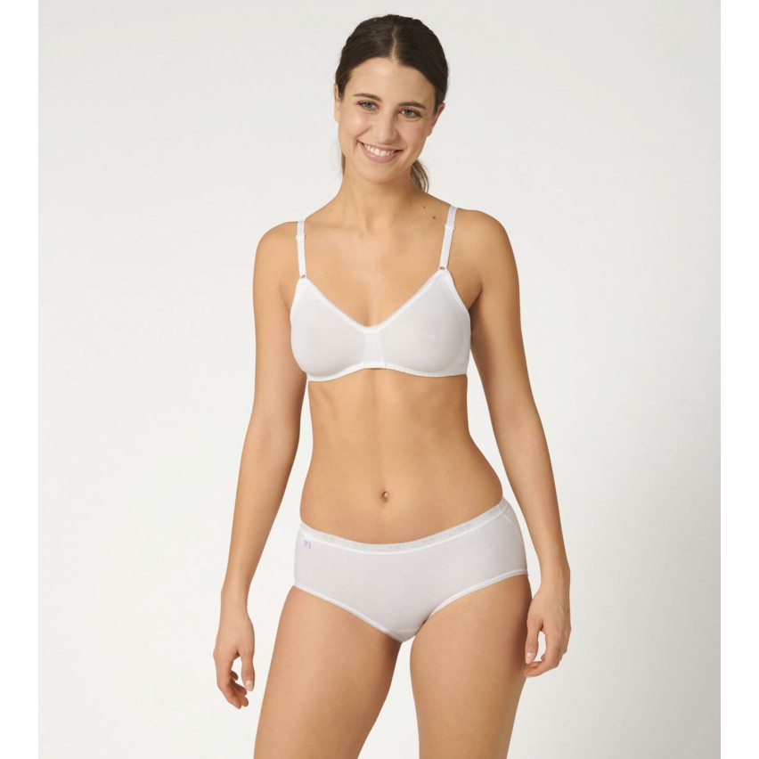 Slip donna Sloggi midi cotone elasticizzato 4 pezzi