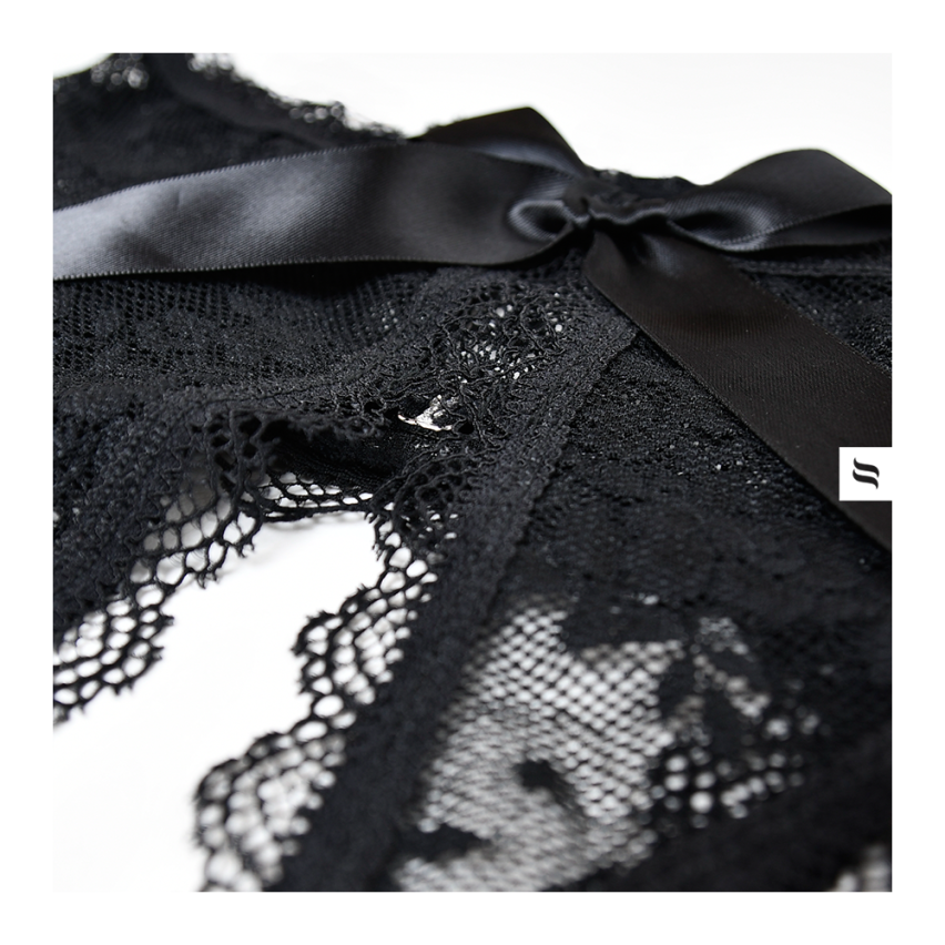 Sexy reggicalze cavallo e retro aperto Obsessive Behindy garter belt