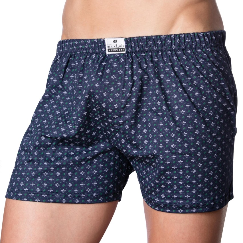 Boxer da uomo in maglina cotone Marc Luis 324 fantasia scuri taglia conformata