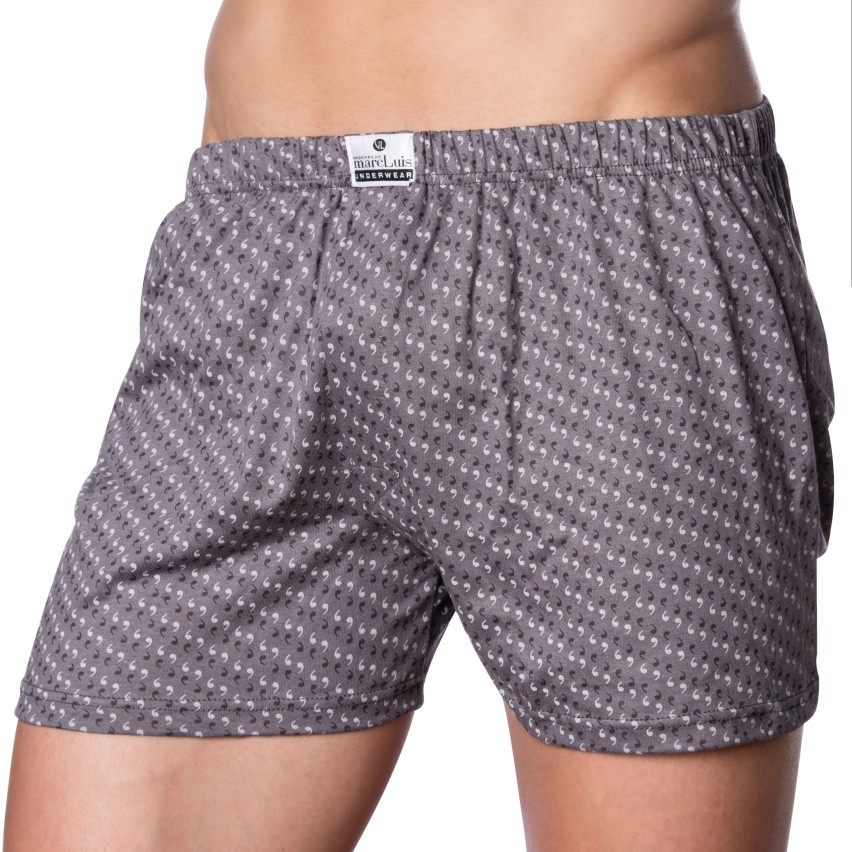 Boxer da uomo in maglina cotone Marc Luis 324 fantasia scuri taglia conformata