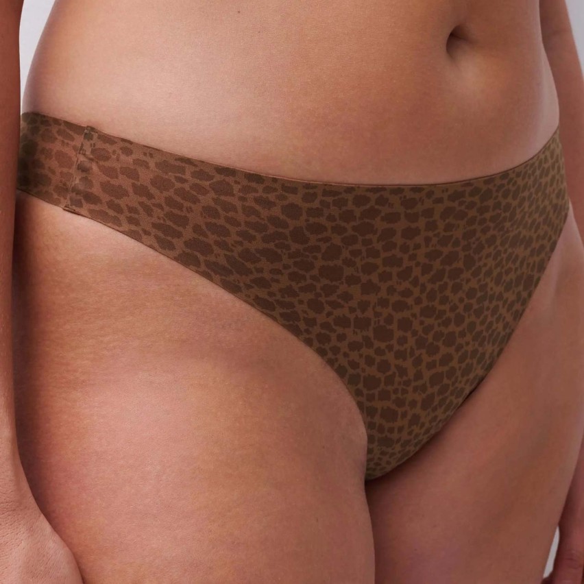 Tanga taglio laser leopardato Chantelle C11D90