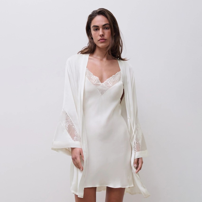 Chemise scollo a V con pizzo Chantelle C17WW5