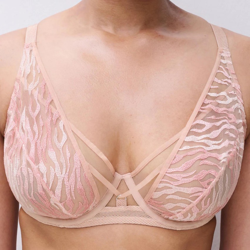 Reggiseno in pizzo zebrato con ferretto Chantelle C1ABM0