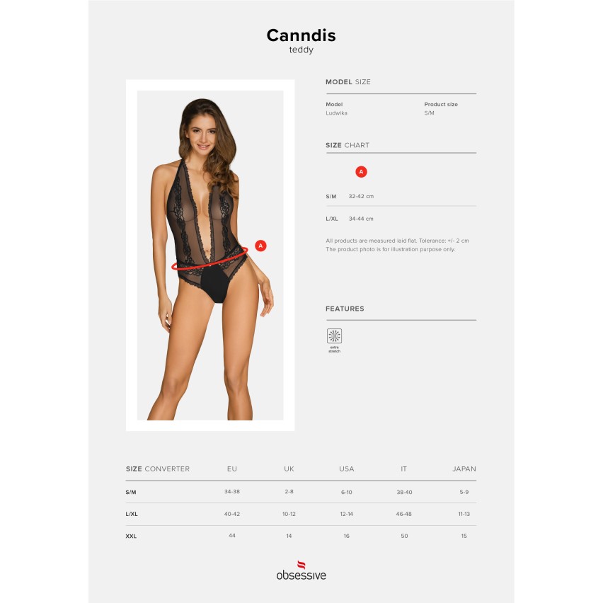 Body sexy scollo profondo Canndis Obsessive teddy