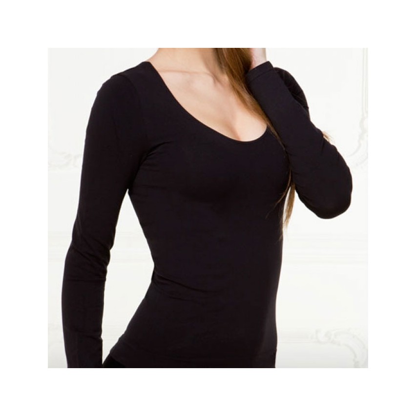 Maglia donna Bellissima 072 scollo americano microfibra