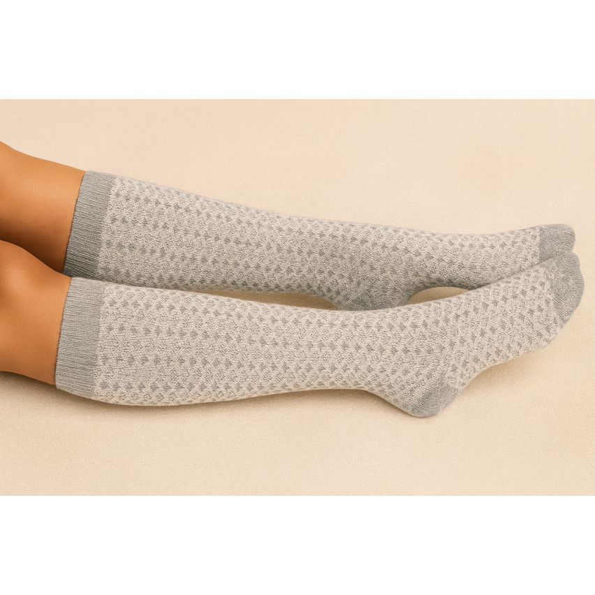 Calze lunghe caldo cotone meritex donna fantasia 6 paia ass 6636