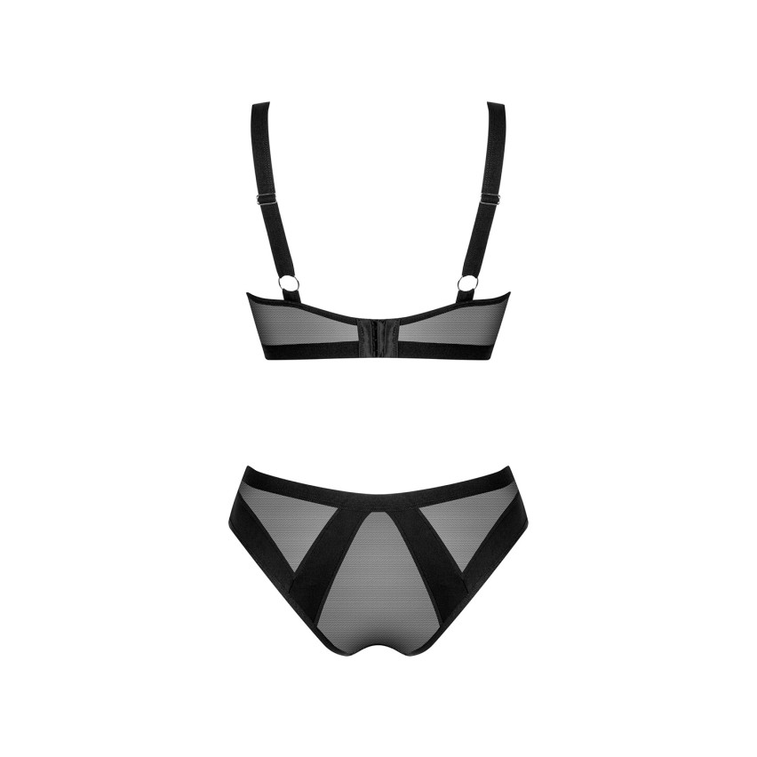 Coordinato reggiseno + slip tulle e microfibra Obsessive chic amoria