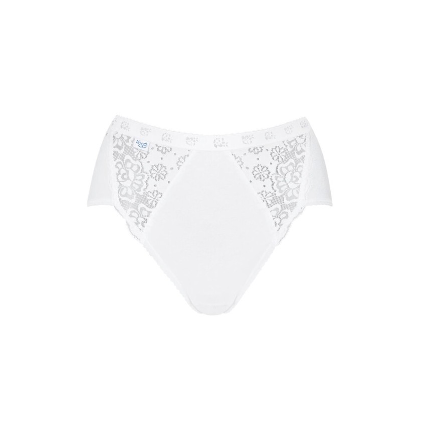 Slip donna sloggi chic midi cotone e pizzo 2 pezzi